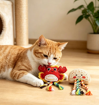 Natural Loofah Pet Toy – Eco-Friendly, Chew Toys Biodegradable & Non-Toxic Chew Toy for Dogs & Cats（副本）